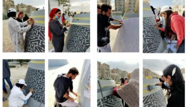Photo of طلاب الكليات الفنية بجامعة حلوان يشاركون في أعمال تجميل  المتحف القومي للحضارة المصرية