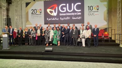 Photo of فى يوم الاحتفال بمرور ٢٠ عاما على إنشائها..الجامعة الالمانية تكرم ٧٠ شخصية من كبار مسئولى التعليم الالمانى