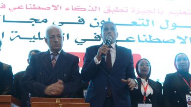 Photo of سعيد عطيه خلال ورشة عمل لتطبيق الذكاء الاصطناعي في العملية التعليمية : الذكاء الاصطناعي أصبح ركيزة أساسية في التطوير التربوي