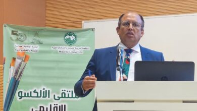 Photo of الدكتور السيد قنديل رئيس جامعة حلوان يستعرض الإطار المرجعي لتعزيز تعليم الفنون في التعليم العام بالوطن العربي خلال مؤتمر الألكسو