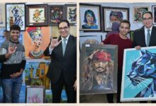 Photo of رئيس جامعة القاهرة يفتتح معرض “مسابقة فنون 9” بمشاركة 228طالبا وطالبة قدموا 799 لوحة متنوعة تعكس إبداع الطلاب وقدرتهم على التعبير الفني الراقي