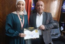Photo of المعهد الزراعي يكرم الطالبة الحاصلة المركز الثالث ببطولة الجمهورية للكاراتية