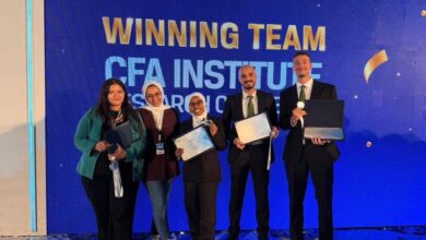 Photo of إنجاز أكاديمي جديد للجامعة الألمانية بالقاهرة في واحدة من أكبر مسابقات التحليل المالي