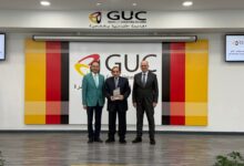 Photo of “منصور” و”حجازى” يكرمان “مشعل”بالجامعه الالمانيه بالقاهرة