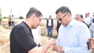Photo of محافظ القليوبية ورئيس جامعة بنها يفتتحان موسم حصاد القمح بكلية الزراعة بمشتهر