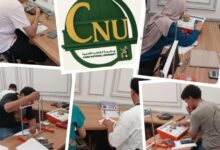 Photo of طلاب كلية العلوم بجامعة القاهرة الأهلية يؤدون الامتحانات العملية داخل المعامل المتخصصة بالجامعه