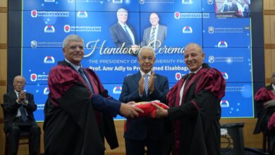 Photo of الجامعة المصرية اليابانية تحتفل بتنصيب الأستاذ الدكتور أحمد الصباغ رئيسًا للجامعة